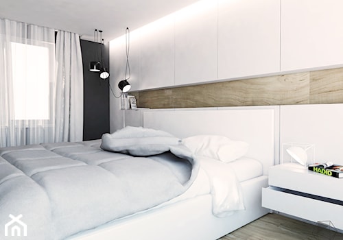 Salon - Średnia szara sypialnia, styl nowoczesny - zdjęcie od FOORMA Pracownia Architektury Wnętrz