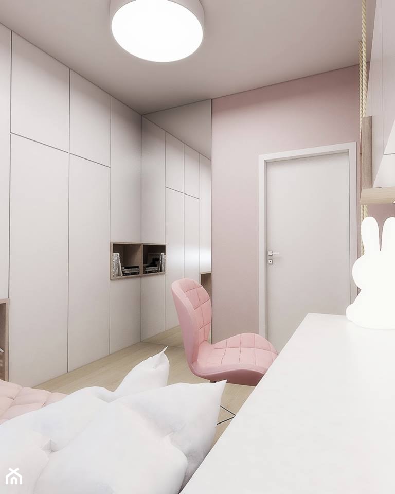 Sypialnia 2 - Średni szary pokój dziecka dla nastolatka dla dziewczynki, styl nowoczesny - zdjęcie od FOORMA Pracownia Architektury Wnętrz