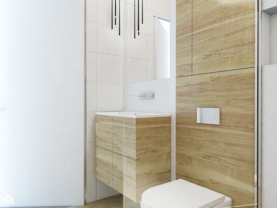 Łazienka Gliwice - Mała łazienka, styl nowoczesny - zdjęcie od FOORMA Pracownia Architektury Wnętrz