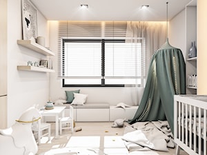 Dom Warszawa - Średni biały pokój dziecka dla niemowlaka dla dziewczynki, styl nowoczesny - zdjęcie od FOORMA Pracownia Architektury Wnętrz