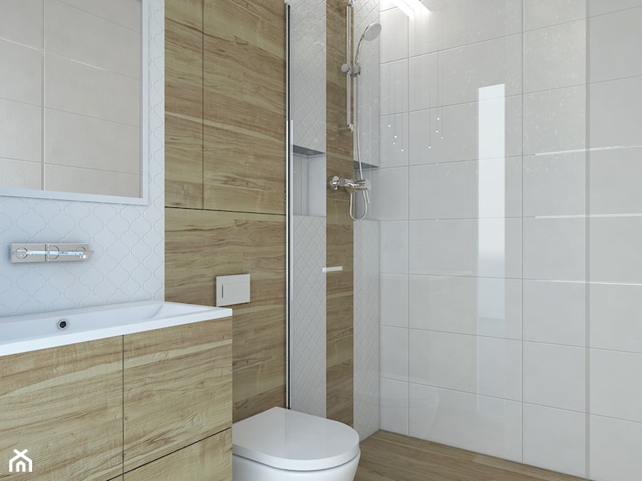 Łazienka Gliwice - Średnia bez okna łazienka, styl minimalistyczny - zdjęcie od FOORMA Pracownia Architektury Wnętrz