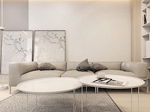 Mieszkanie w Warszawie II - Mały biały salon, styl minimalistyczny - zdjęcie od FOORMA Pracownia Architektury Wnętrz