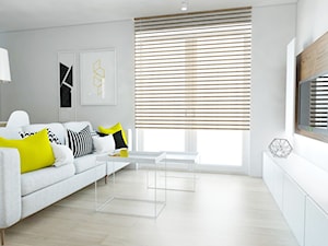 Mieszkanie w Bieruniu - Średni biały szary salon, styl nowoczesny - zdjęcie od FOORMA Pracownia Architektury Wnętrz