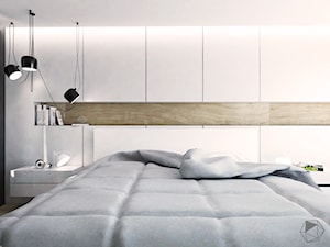 Salon - Średnia biała sypialnia, styl nowoczesny - zdjęcie od FOORMA Pracownia Architektury Wnętrz