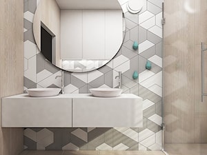 Łazienka dzieci - Średnia z dwoma umywalkami łazienka, styl skandynawski - zdjęcie od FOORMA Pracownia Architektury Wnętrz