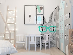 Dom w Krakowie - Mały biały pokój dziecka dla dziecka dla chłopca dla dziewczynki, styl skandynawski - zdjęcie od FOORMA Pracownia Architektury Wnętrz