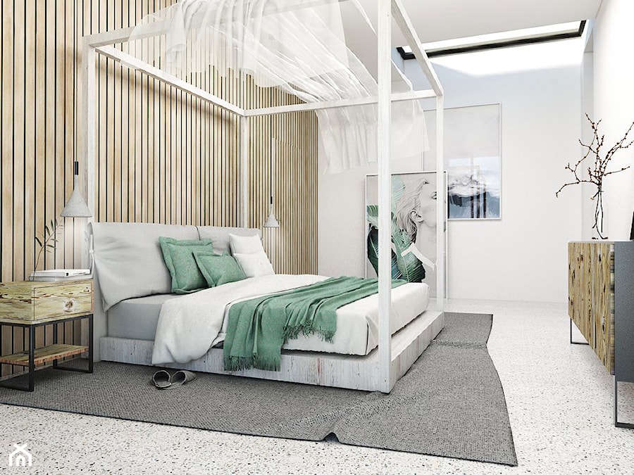 Sypialnia - Średnia biała sypialnia, styl skandynawski - zdjęcie od FOORMA Pracownia Architektury Wnętrz