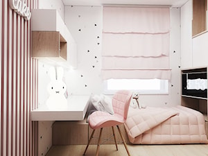 Sypialnia 2 - Mały szary pokój dziecka dla dziecka dla nastolatka dla dziewczynki, styl nowoczesny - zdjęcie od FOORMA Pracownia Architektury Wnętrz