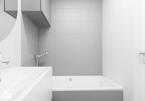 Szara łazienka - Łazienka, styl minimalistyczny - zdjęcie od FOORMA Pracownia Architektury Wnętrz