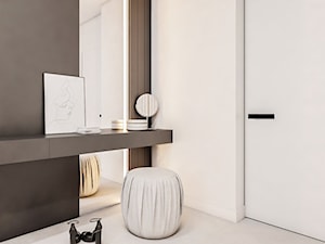 Mieszkanie Lublin - Mała biała czarna sypialnia, styl nowoczesny - zdjęcie od FOORMA Pracownia Architektury Wnętrz
