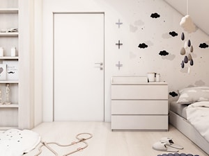 Dom w Skawinie - Średni szary pokój dziecka dla dziecka dla nastolatka dla chłopca dla dziewczynki, styl skandynawski - zdjęcie od FOORMA Pracownia Architektury Wnętrz