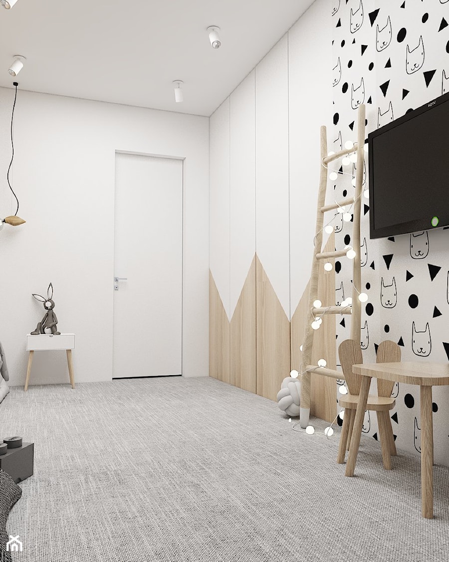 Pokój dziecięcy - Średni biały pokój dziecka dla dziecka dla chłopca dla dziewczynki, styl skandynawski - zdjęcie od FOORMA Pracownia Architektury Wnętrz