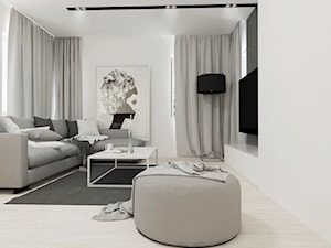 Eleganckie mieszkanie - Średni biały szary salon, styl nowoczesny - zdjęcie od FOORMA Pracownia Architektury Wnętrz