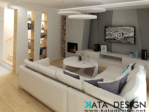 Średni szary salon, styl nowoczesny - zdjęcie od Studio 4 Design