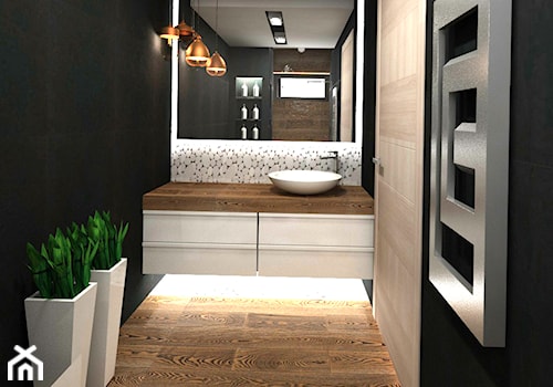Dom Tychy - Mała bez okna łazienka, styl nowoczesny - zdjęcie od Studio 4 Design