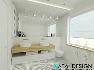 Średnia łazienka z oknem, styl minimalistyczny - zdjęcie od Studio 4 Design