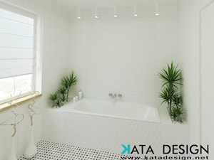 Jako pokój kąpielowy łazienka z oknem, styl minimalistyczny - zdjęcie od Studio 4 Design