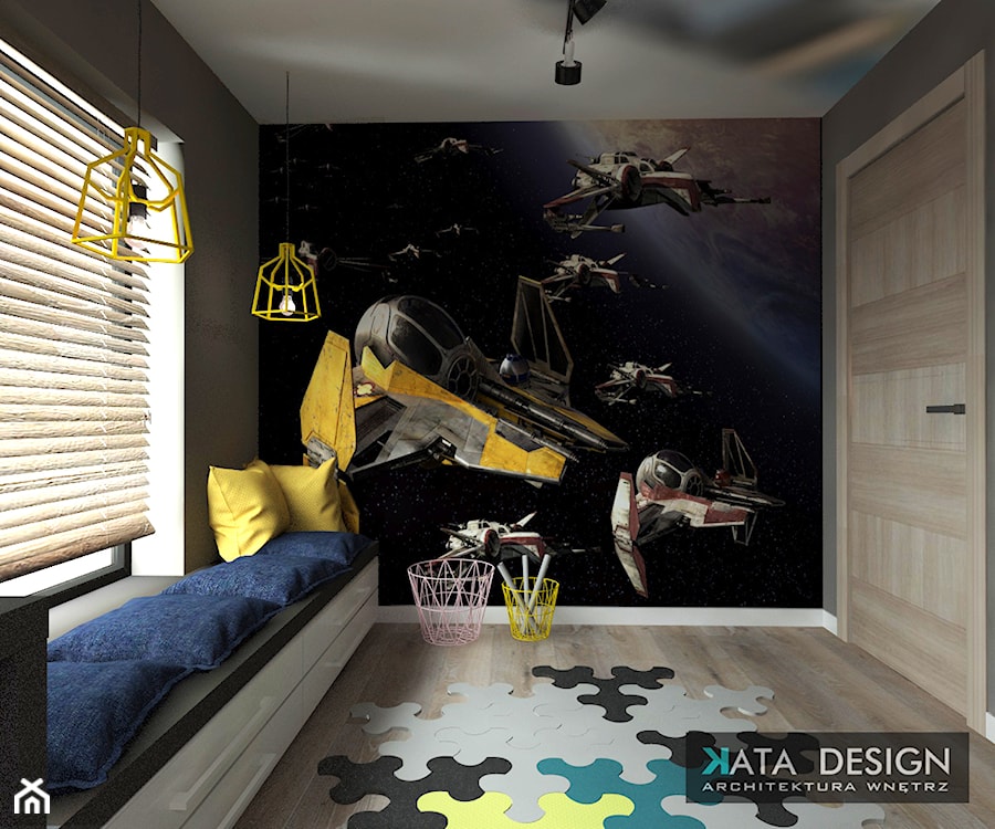 Dom Tychy - Średni szary pokój dziecka dla nastolatka dla chłopca, styl nowoczesny - zdjęcie od Studio 4 Design