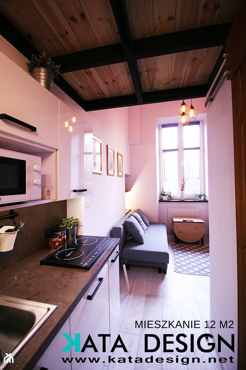 Mieszkanie 14 m2 - Kuchnia, styl industrialny - zdjęcie od Studio 4 Design