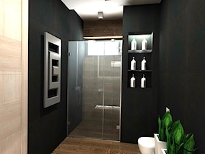 Dom Tychy - Średnia z punktowym oświetleniem łazienka z oknem, styl nowoczesny - zdjęcie od Studio 4 Design