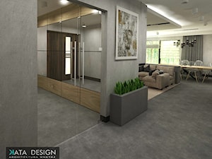Dom Tychy - Duży szary hol / przedpokój, styl nowoczesny - zdjęcie od Studio 4 Design