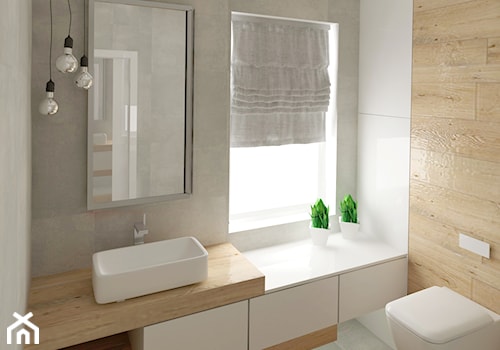 Mała łazienka z oknem, styl nowoczesny - zdjęcie od Studio 4 Design