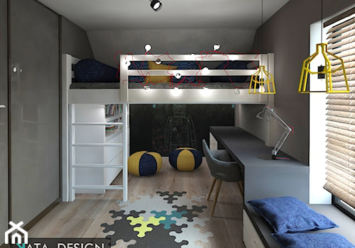 Dom Tychy - Średni szary pokój dziecka dla dziecka dla nastolatka dla chłopca, styl nowoczesny - zdjęcie od Studio 4 Design
