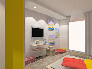 kolorowy pokój dziewczynki - Pokój dziecka, styl nowoczesny - zdjęcie od Pracownia Aranżacji Wnętrz "O-Kreślarnia"
