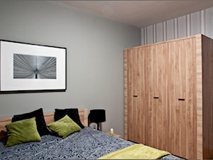 Mieszkanie z limonką - Sypialnia, styl nowoczesny - zdjęcie od Pracownia Aranżacji Wnętrz "O-Kreślarnia"