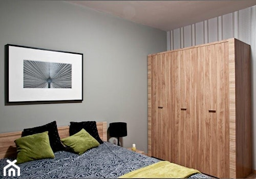 Mieszkanie z limonką - Sypialnia, styl nowoczesny - zdjęcie od Pracownia Aranżacji Wnętrz "O-Kreślarnia"