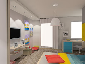 kolorowy pokój dziewczynki - Pokój dziecka, styl nowoczesny - zdjęcie od Pracownia Aranżacji Wnętrz "O-Kreślarnia"
