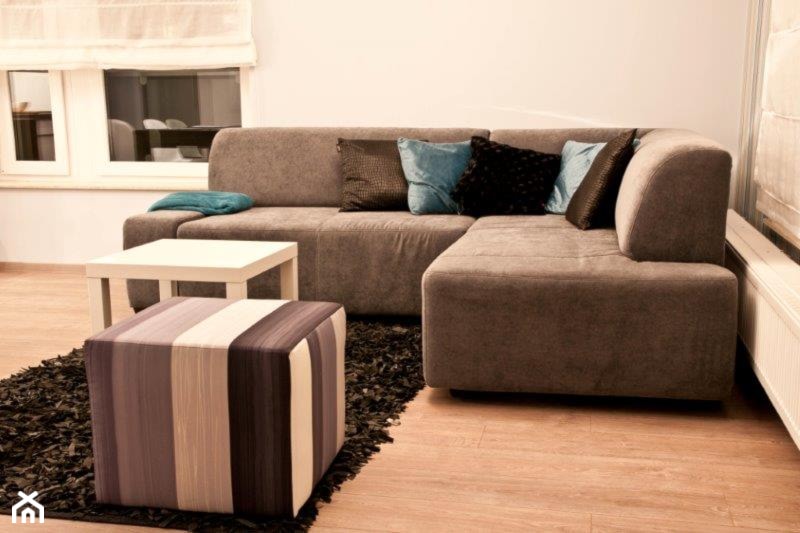 Błękitny apartament - Salon, styl nowoczesny - zdjęcie od Pracownia Aranżacji Wnętrz "O-Kreślarnia"
