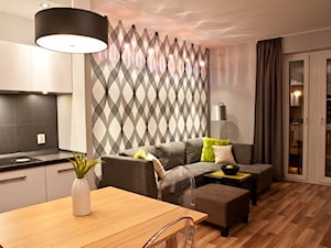 Mieszkanie z limonką - Salon, styl nowoczesny - zdjęcie od Pracownia Aranżacji Wnętrz "O-Kreślarnia"