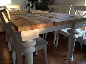 Stylowy stół z blatem ze starego drewna. - zdjęcie od Alldeco Sp. z o.o.
