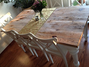 Stylowy stół z blatem ze starego drewna. - zdjęcie od Alldeco Sp. z o.o.