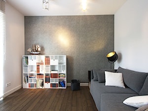 Średnie w osobnym pomieszczeniu białe szare biuro, styl nowoczesny - zdjęcie od Soma Architekci