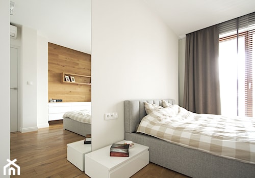 Wilanów III - Średnia beżowa sypialnia, styl nowoczesny - zdjęcie od Soma Architekci