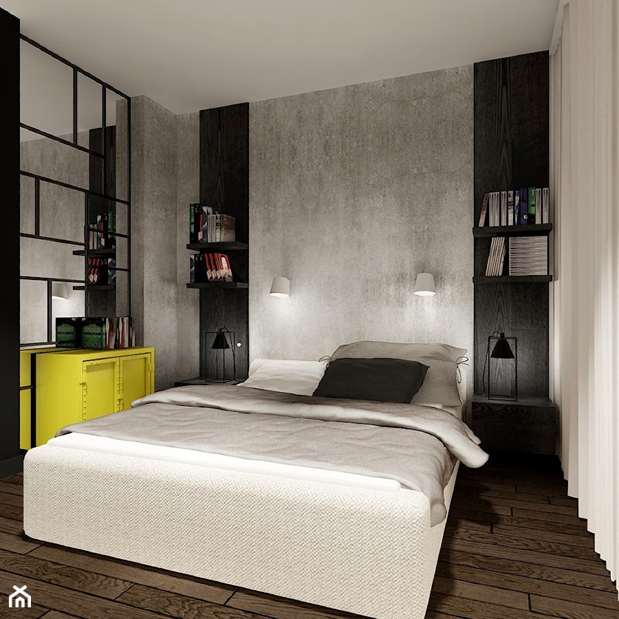 Mieszkanie Minimal-Industrial - Sypialnia, styl nowoczesny - zdjęcie od Soma Architekci