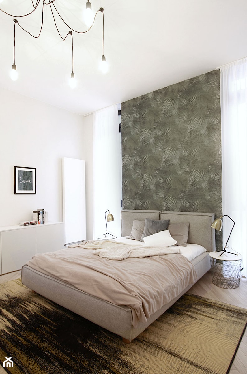Koneser - Średnia biała szara sypialnia, styl nowoczesny - zdjęcie od Soma Architekci