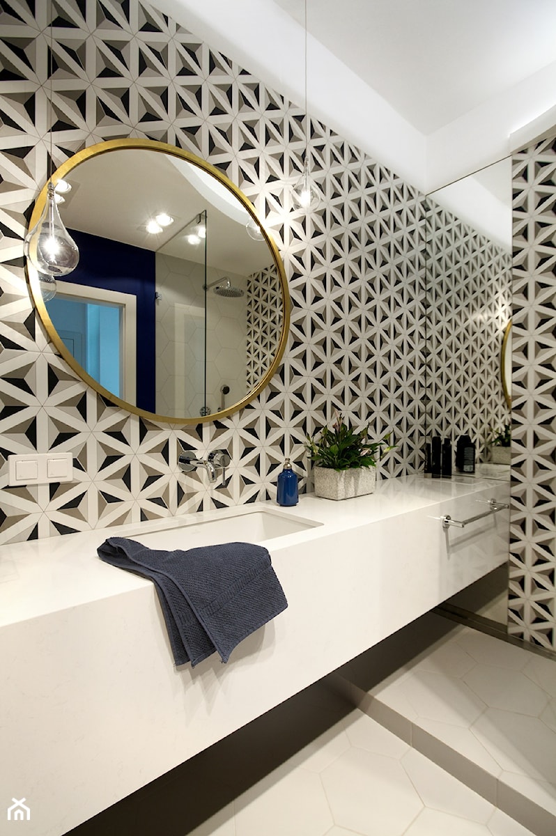 Apartament Ekopark - Średnia bez okna łazienka, styl nowoczesny - zdjęcie od Soma Architekci