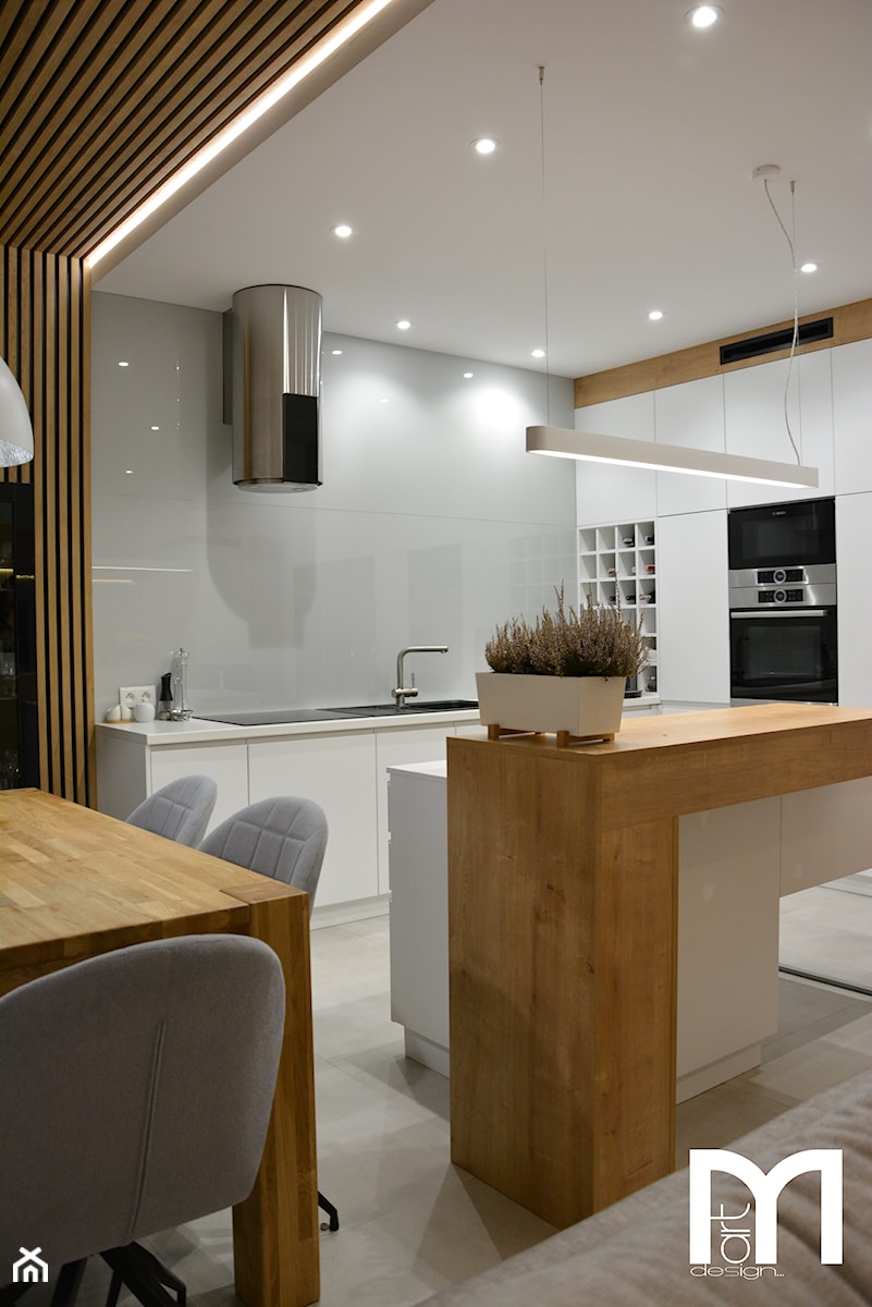 Realizacja wnętrz domu jednorodzinnego w Warszawie - Kuchnia, styl nowoczesny - zdjęcie od Mart-Design Architektura Wnętrz