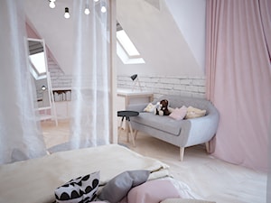 Projekt pokoju dla dziewczynki - Średni biały pokój dziecka dla nastolatka dla dziewczynki, styl nowoczesny - zdjęcie od Mart-Design Architektura Wnętrz