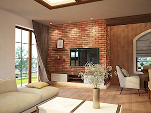 Wnętrze ciepłe, klimatyczne... - Salon, styl tradycyjny - zdjęcie od Mart-Design Architektura Wnętrz
