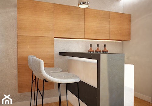 Dom jednorodzinny okolice Ostrołęki - Mała jadalnia w kuchni, styl nowoczesny - zdjęcie od Mart-Design Architektura Wnętrz