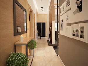 Dom w Brodnicy - Duży brązowy szary hol / przedpokój, styl nowoczesny - zdjęcie od Mart-Design Architektura Wnętrz