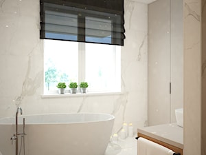 Dom jednorodzinny okolice Goworowa - Średnia na poddaszu łazienka z oknem, styl glamour - zdjęcie od Mart-Design Architektura Wnętrz
