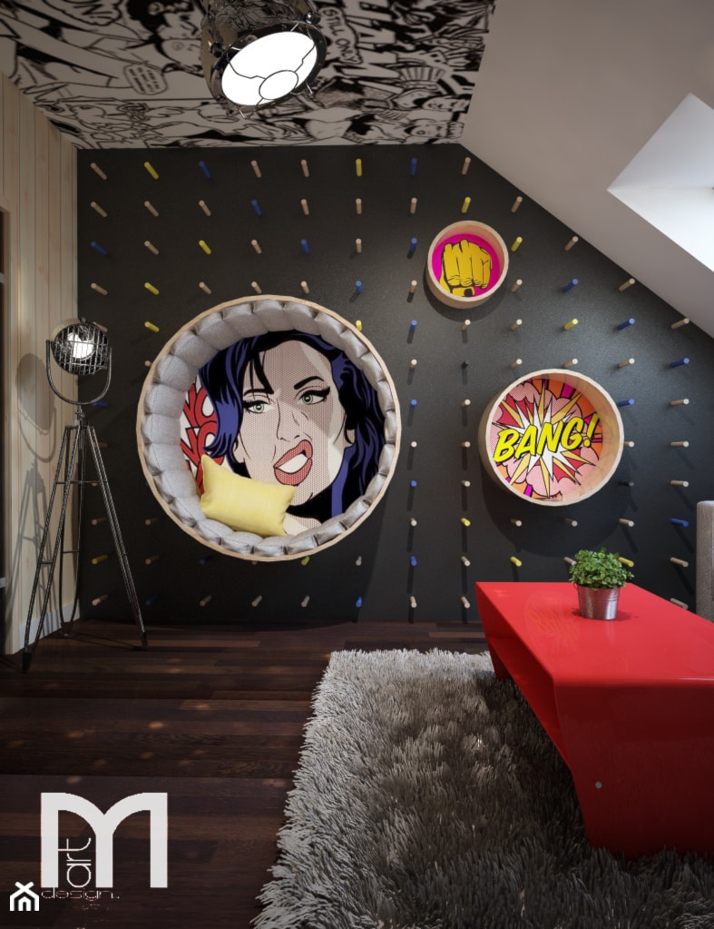 Pokój POP-ART - Salon, styl nowoczesny - zdjęcie od Mart-Design Architektura Wnętrz