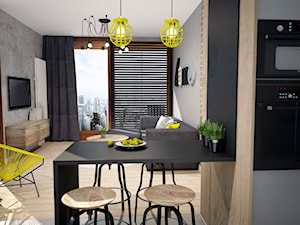 Projekt mieszkania w Warszawie - Salon, styl industrialny - zdjęcie od Mart-Design Architektura Wnętrz