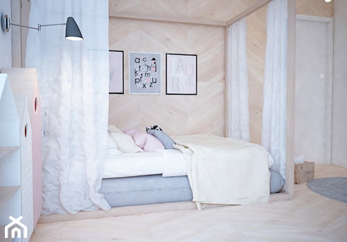 Projekt pokoju dla dziewczynki - Średni biały pokój dziecka dla dziecka dla nastolatka dla dziewczynki, styl skandynawski - zdjęcie od Mart-Design Architektura Wnętrz