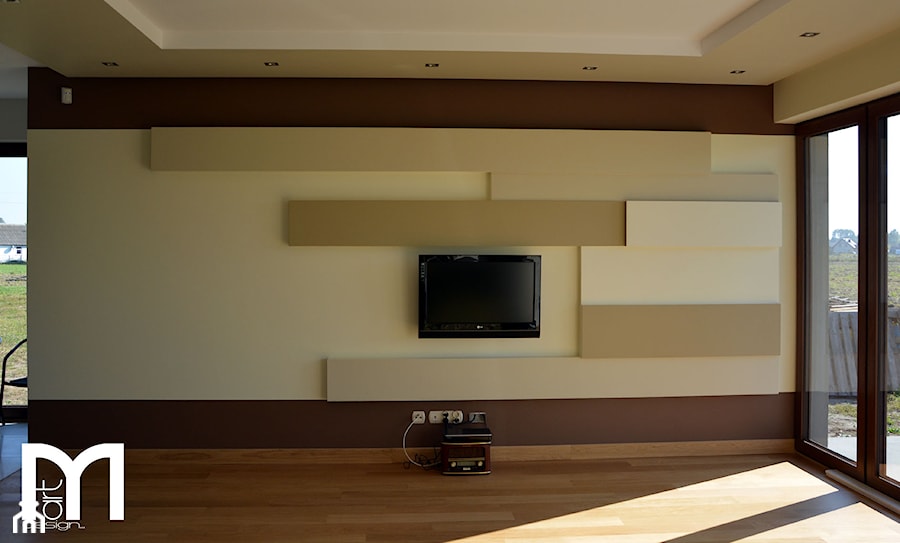 Projekt domku jednorodzinnego - Salon, styl nowoczesny - zdjęcie od Mart-Design Architektura Wnętrz
